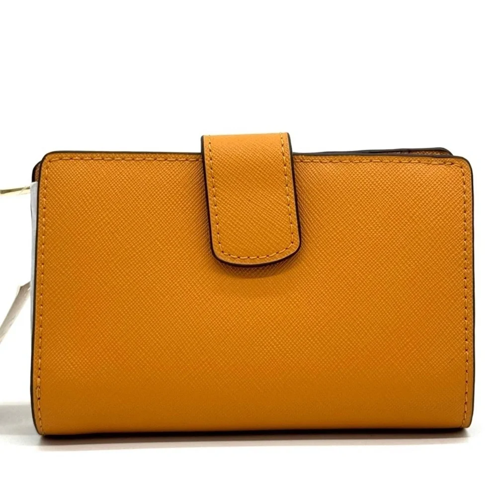 Michael Kors Medium Bifold Zip Chain Wallet Cider